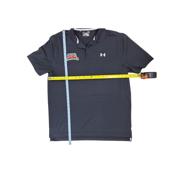 Under Armour Wrigley Field 100 Years Polo Shirt Men Large Black Cubs Anniversary - Picture 9 of 9